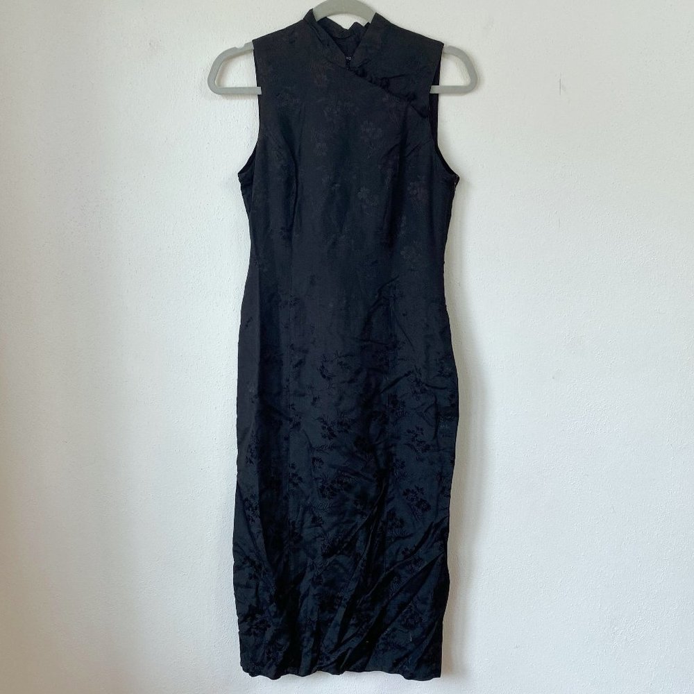 Black Qipao Cheongsam Dress - 6 M